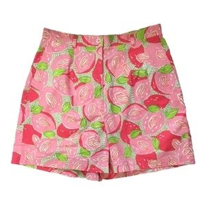 LILLY Pulitzer White Label Peach Print Hi High Rise Shorts